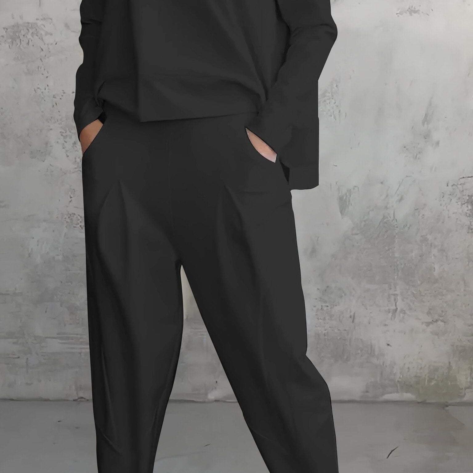 Conjunto de estar por casa para mujer – Corte relajado – Punto suave – Pantalón recto