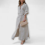 Jeanette - Vestido maxi con escote en V