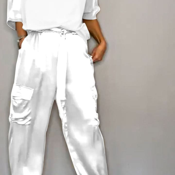Conjunto de salón para mujer - Satén suave - Comodidad elegante - Atuendo informal chic