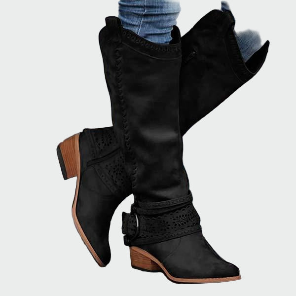 Botas de vaquero retro de cuero