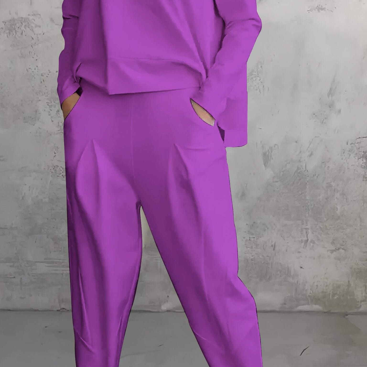 Conjunto de estar por casa para mujer – Corte relajado – Punto suave – Pantalón recto
