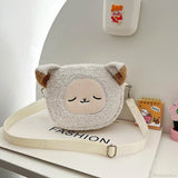 Bolso de hombro de peluche kawaii