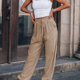 Pantalones Harem para Mujer - Sueltos y Cómodos - Cintura Elástica Ajustable - Estilo Casual Chic