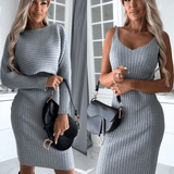 Vestido sin mangas con jersey suelto - Comodidad y elegancia