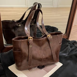 Bolso de hombro de piel sintética estilo retro coreano