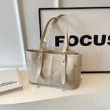 Bolso de hombro de piel sintética estilo retro coreano