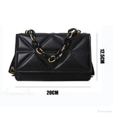 Bolso de hombro informal de piel sintética de gran capacidad