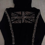 Sudadera con capucha y cremallera con estampado de leopardo al estilo de los años 2000