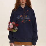 Sudadera con capucha gruesa e informal con letras bordadas.