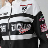 Chaqueta de manga larga con estampado de letras