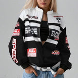 Chaqueta de manga larga con estampado de letras