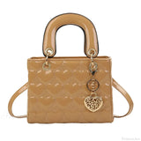 Bolso de hombro acolchado de lujo con asas cuadradas