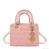 Bolso de hombro acolchado de lujo con asas cuadradas