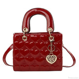 Bolso de hombro acolchado de lujo con asas cuadradas
