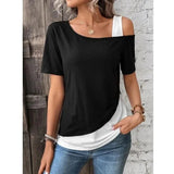 Top de Mujer - Corte Asimétrico - Efecto Capas - Estilo Chic e Casual
