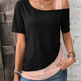 Top de Mujer - Corte Asimétrico - Efecto Capas - Estilo Chic e Casual