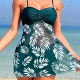 Conjunto de dos piezas: vestido de rejilla con abertura