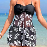 Conjunto de dos piezas: vestido de rejilla con abertura
