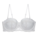 Sujetador balconette para mujer – Encaje transpirable – Aros – Tirantes ajustables