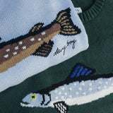 Sudadera oversize con estampado de peces