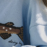 Sudadera oversize con estampado de peces