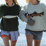 Sudadera oversize con estampado de peces