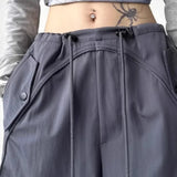 Pantalones cargo de pierna ancha con forma de paracaídas