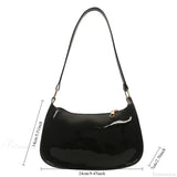 Bolso de hombro de charol de diseñador