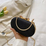 Bolso bandolera de lujo con lentejuelas rosas para noche