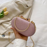 Bolso bandolera de lujo con lentejuelas rosas para noche