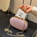 Bolso bandolera de lujo con lentejuelas rosas para noche