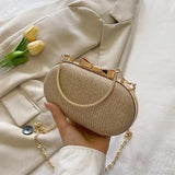 Bolso bandolera de lujo con lentejuelas rosas para noche