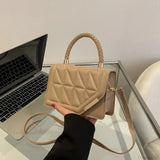 Bolso de hombro de piel sintética a cuadros de diseñador