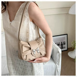 Bolso bandolera coreano con nudo plisado para mujer