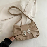Bolso bandolera coreano con nudo plisado para mujer