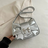 Bolso bandolera coreano con nudo plisado para mujer