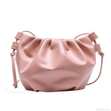 Bolso de hombro plisado con diseño de nube y mini cremallera