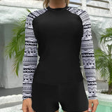 Traje de neopreno push-up de dos piezas con estampado