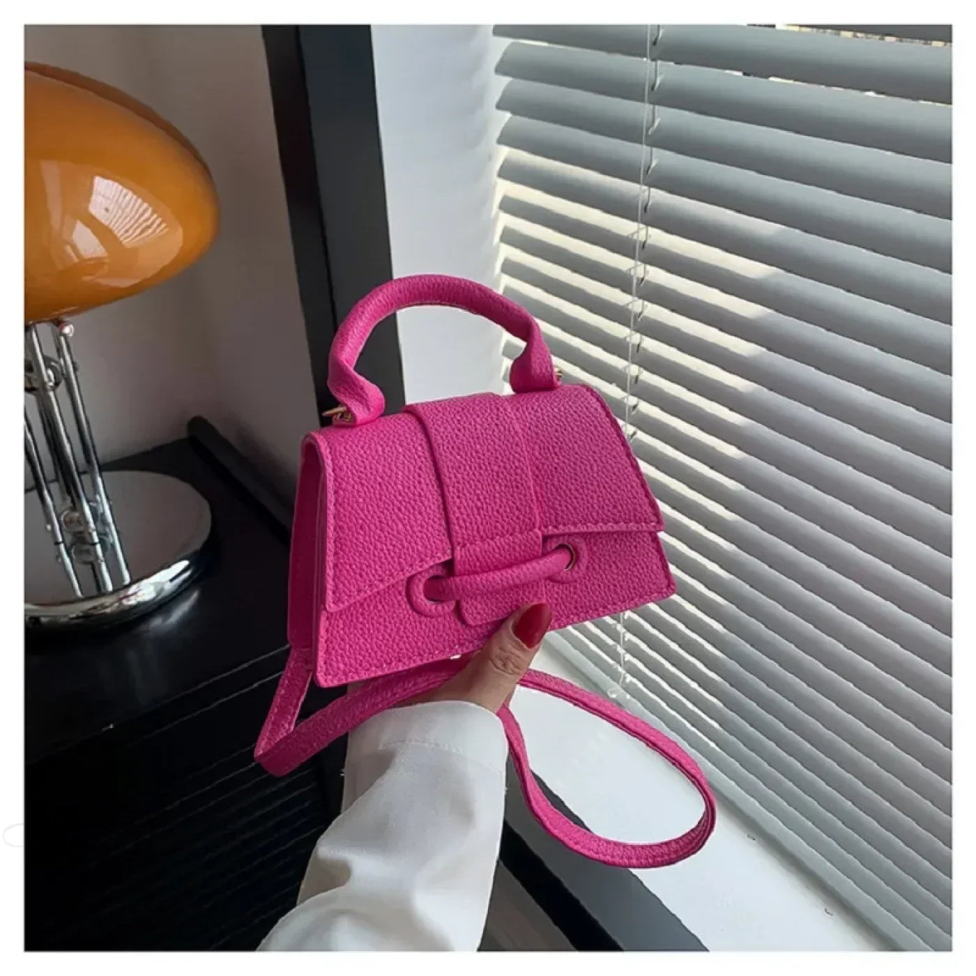 Mini bolso bandolera de piel sintética, bolso de diseño para mujer.