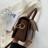 Bolso de hombro vintage de piel sintética para mujer.
