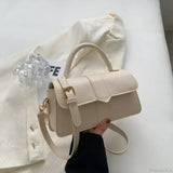 Bolso de hombro vintage de piel sintética para mujer.