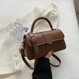 Bolso de hombro vintage de piel sintética para mujer.