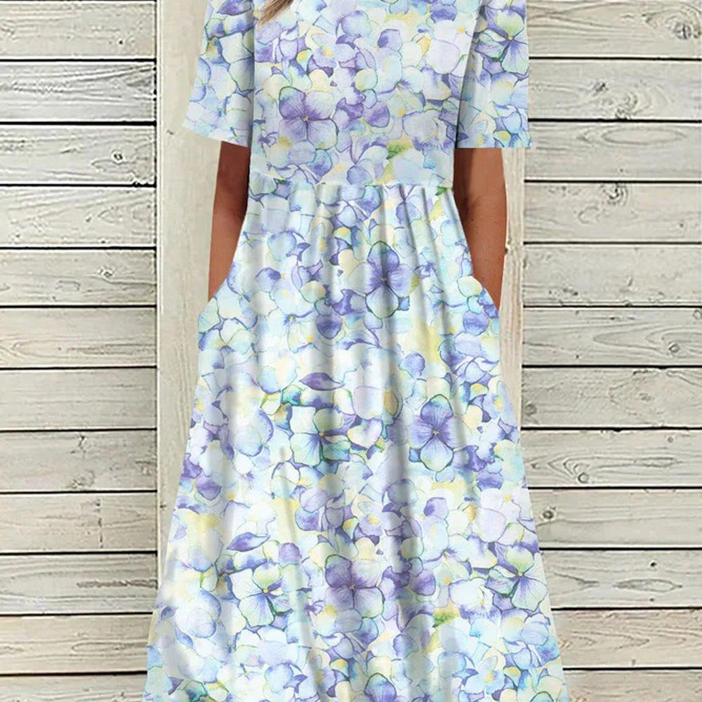 Renta - Vestido holgado con estampado floral