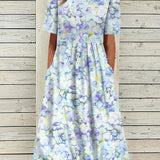 Renta - Vestido holgado con estampado floral