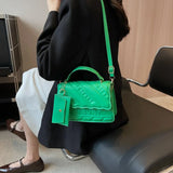 Bolso de hombro pequeño de piel sintética acolchada