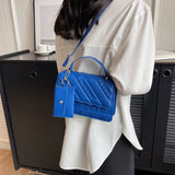 Bolso de hombro pequeño de piel sintética acolchada