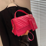 Bolso de hombro pequeño de piel sintética acolchada