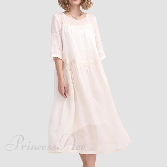 Vestido Ramona en tejido Ramie