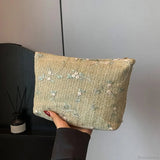 Bolso de mano de ratán y paja