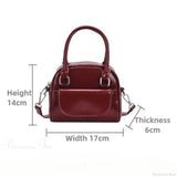 Bolso de hombro de piel sintética roja lisa